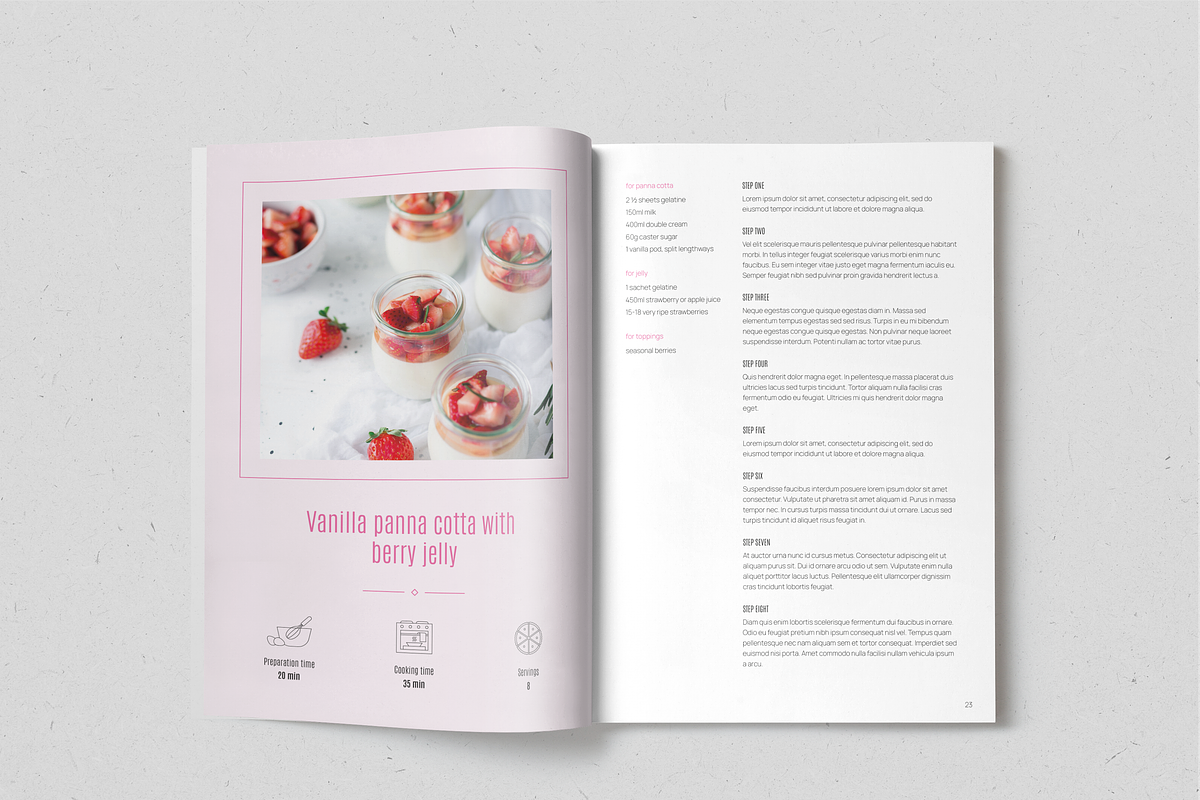 Sweet Heaven Recipe Book, a Magazine Template by SonaGeciova (Photo 13 of 18)