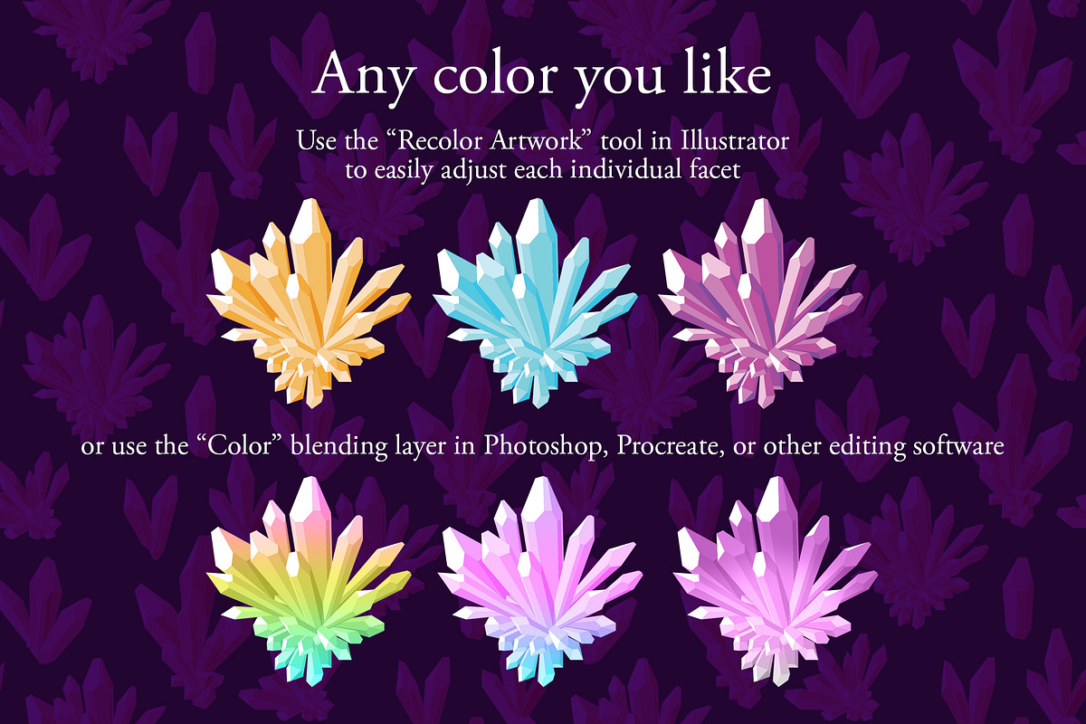 Vector Crystals, an Illustration by Ferntale Art & Design (Photo 4 of 4)