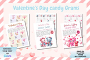 Editable Valentine's Day Candy Grams, a Templates & Theme by Adalin Shop (Thumbnail 1 of 6)