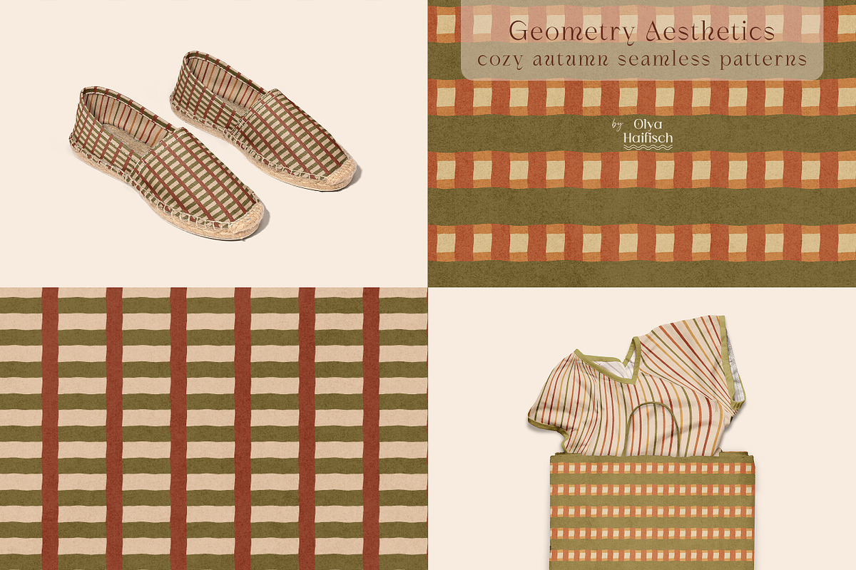 Cozy Geometric Seamless Patterns Set, a Pattern Graphic by Olya Haifisch (Photo 4 of 7)
