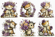 Whimsical Mother's Day Cats Clipart, an Illustration by Craft Nest (Thumbnail 12 of 12)