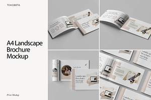 A4 Landscape Brochure Mockup