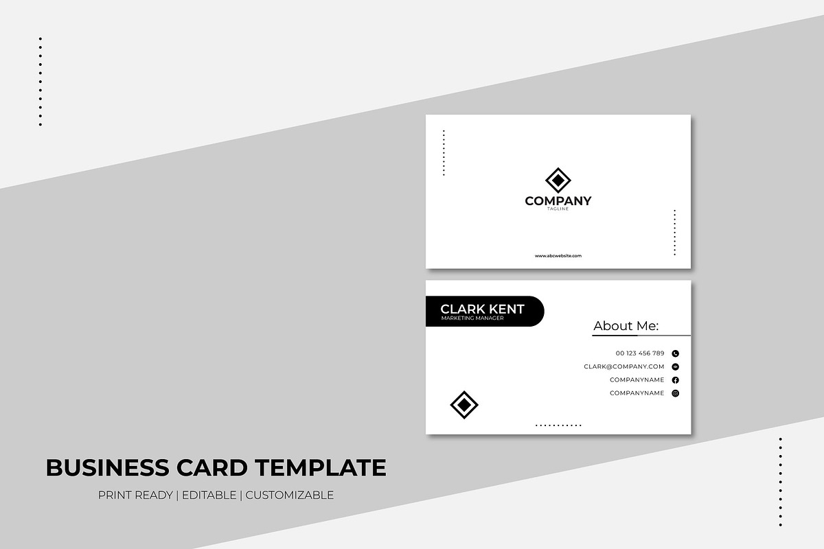 Minimal Elegant Business Card, a Business Card Template by Griffin Designs (Photo 1 of 5)