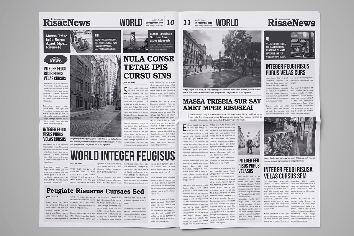 16 Page Newspaper Design v2, a Magazine Template by Miyaji75 (Photo 9 of 16)