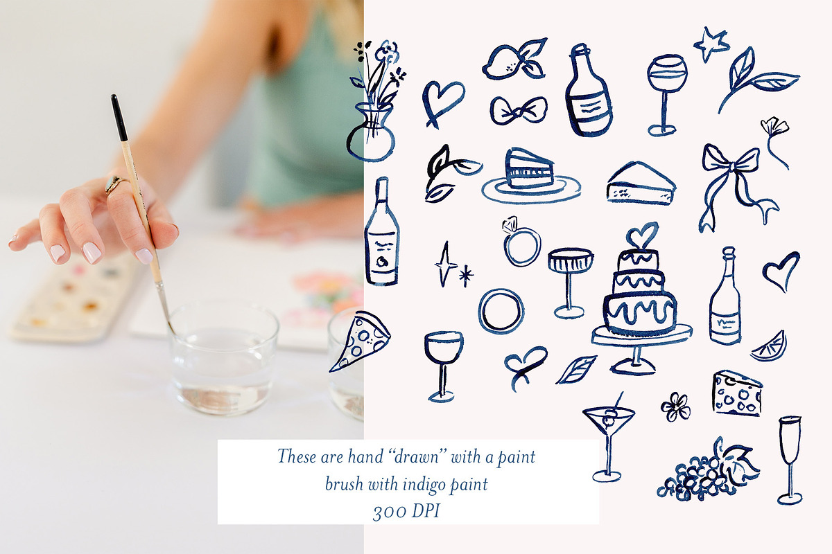 Hand Drawn Wedding Icons, a Decorative Illustration by Lavender And Sea (Photo 3 of 3)