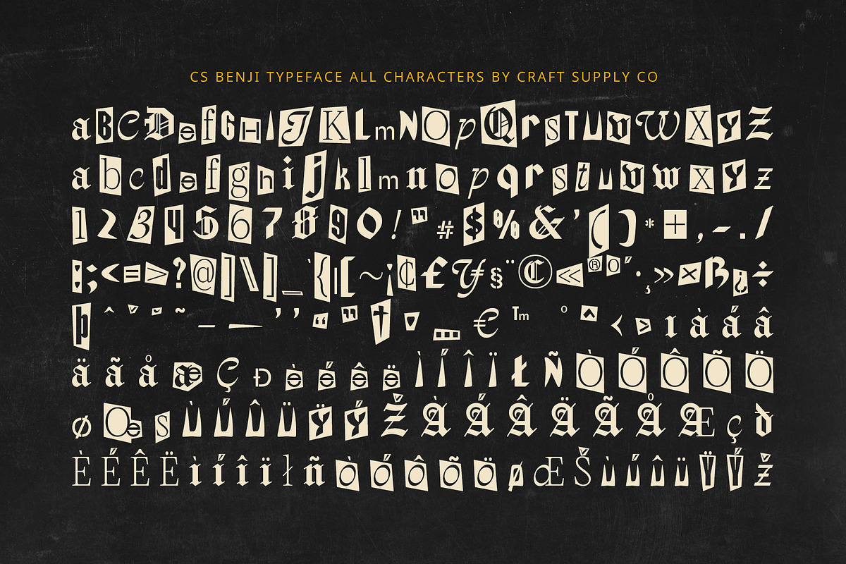 CS Benji – Collage Font, a Sans Serif Font by Craft Supply Co. (Photo 8 of 8)
