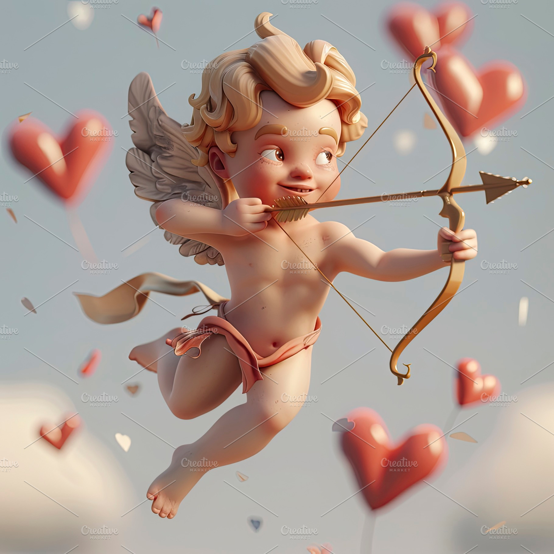 Cherubic Cupid in the Clouds , Gener, a Photo by LOGOCREATIVE