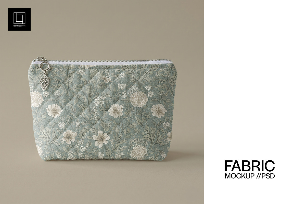 Quilted Cosmetic Bag Mockup PSD, a Household Mockup by 1001 mockups (Photo 1 of 10)