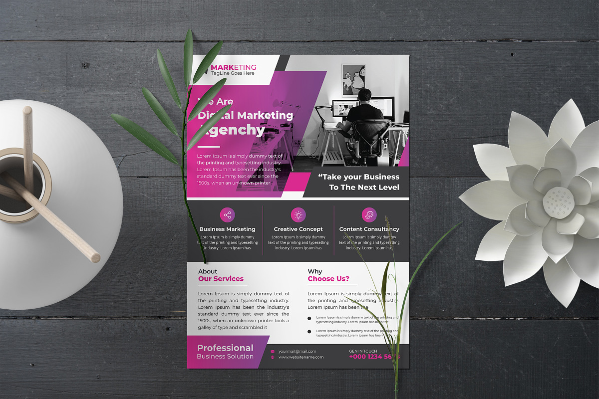 Corporate Theme Business Flyer, a Marketing Template by Graphiexperto (Photo 4 of 5)