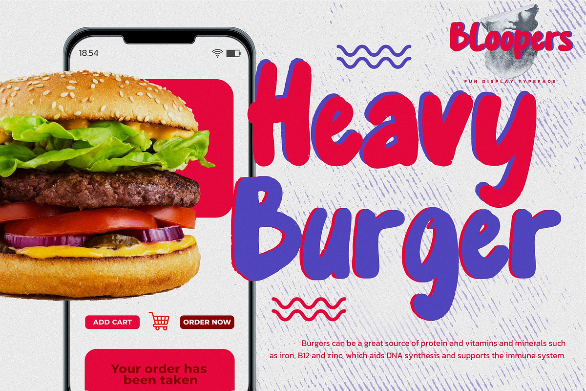 Bloopers - Fun Display Typeface, a Font by Gassstype (Photo 5 of 8)