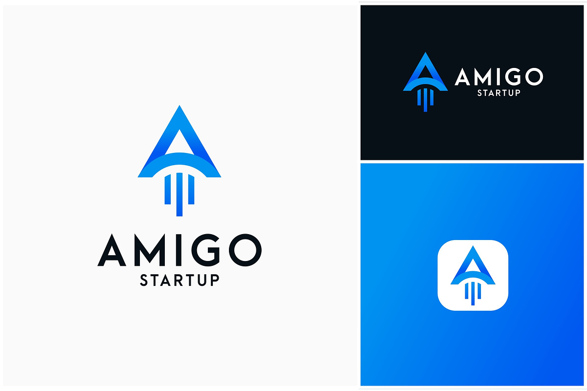 Letter A Startup Launch Boost Logo, a Branding & Logo Template by ika trisiana (Photo 2 of 2)