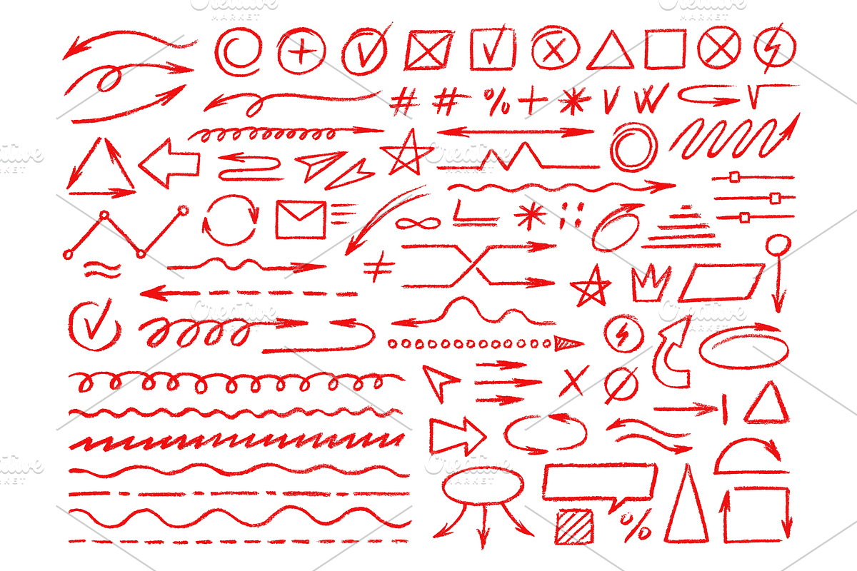 Doodle red crayon pencil, an Education Illustration by Buch&Bee