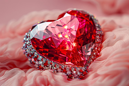 This striking heart-shaped gemstone, a Photo by Tanuart
