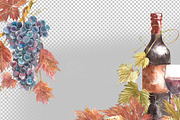 Wine and grapes set illustrations, a Food Illustration by Ann Astro (Thumbnail 6 of 9)