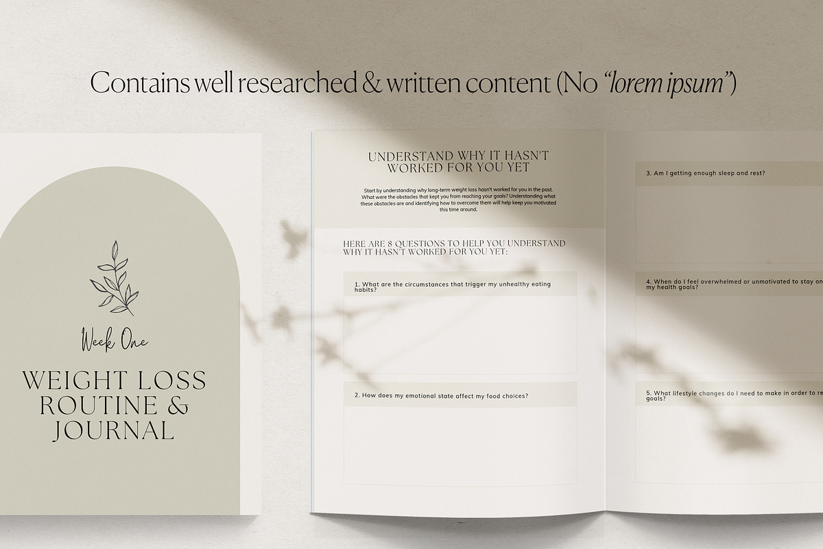 Weight Loss Journal Canva Template, a Presentation Template by HelloKarla (Photo 2 of 6)