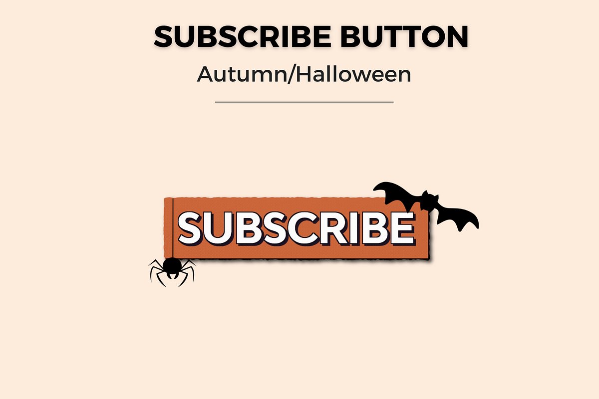Youtube Autumn/Fall Subscribe Button, a Social Media Template by Mstvisuals (Photo 1 of 6)
