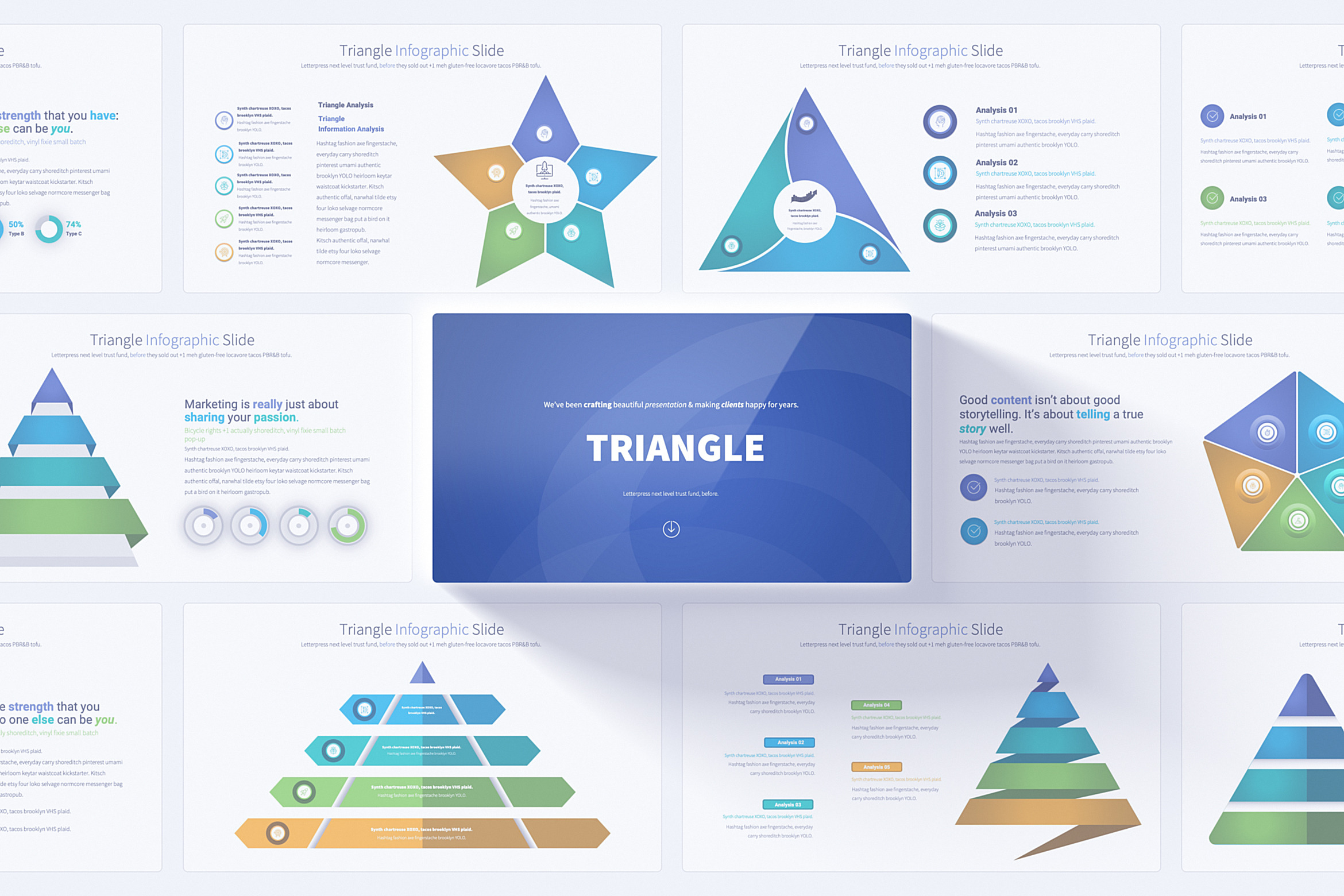 Triangle PowerPoint Slides, a Presentation Template by Pulsecolor