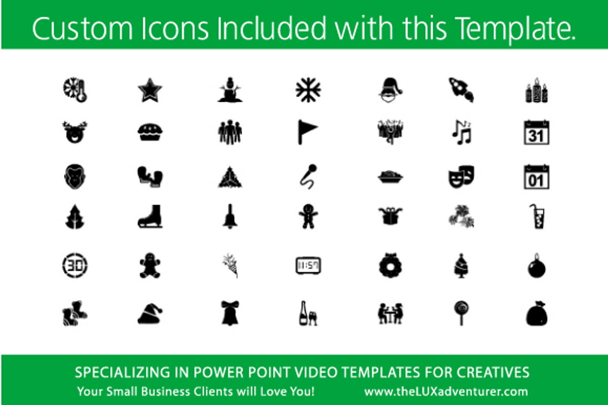 Holidays PowerPoint Video Template, a Presentation Template by Kathy Green Design (Photo 4 of 6)
