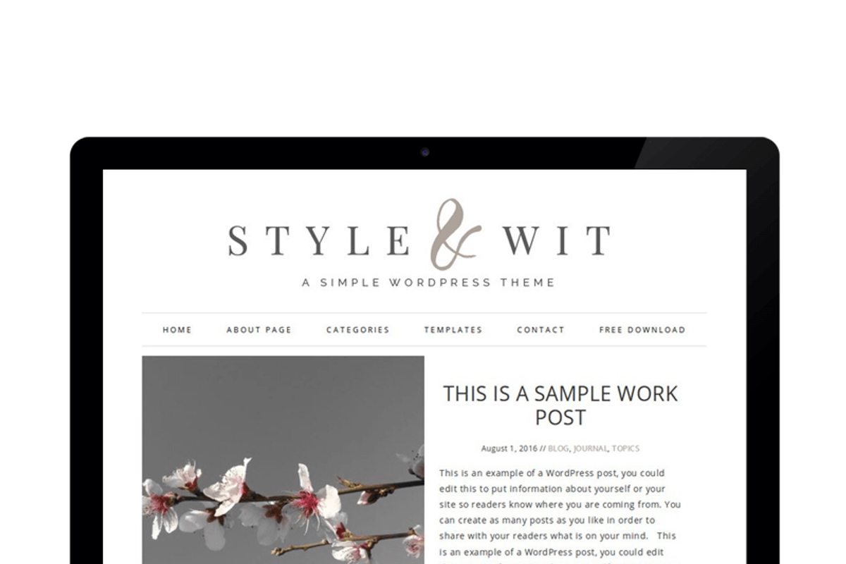 Style And Wit - Genesis Theme, a WordPress Template by Wacky Jacqui's Designs