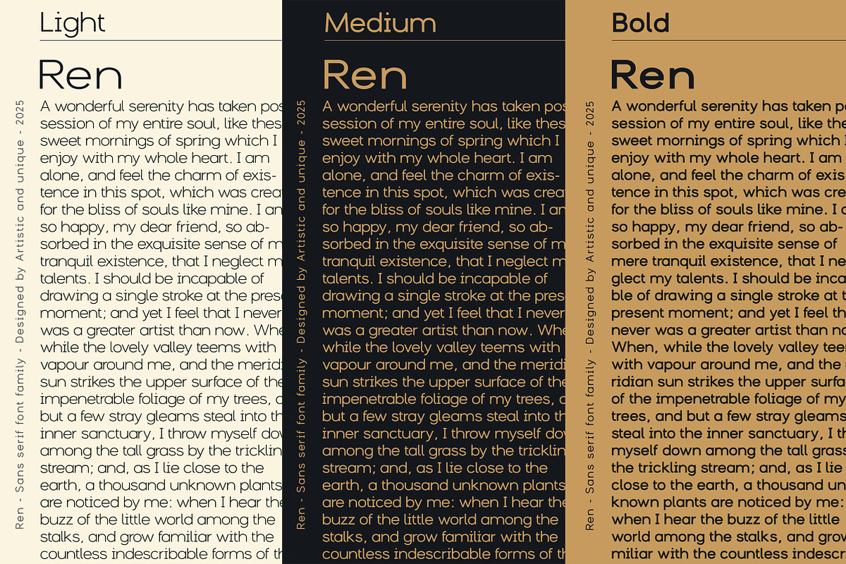 Ren - Sans serif font family, a Sans Serif Font by Artistic & Unique (Photo 14 of 15)