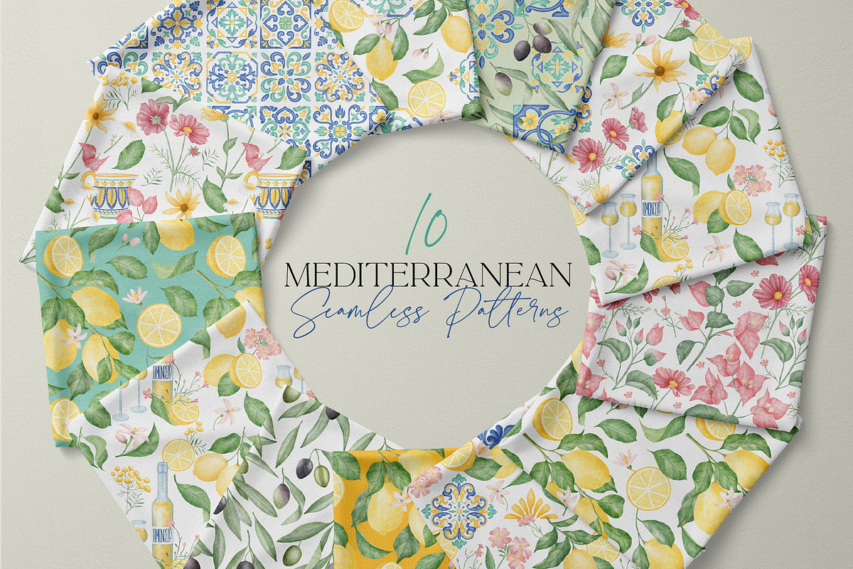 Italian Seamless Patterns Collection, a Pattern Graphic by Corina Moscu (Photo 8 of 9)