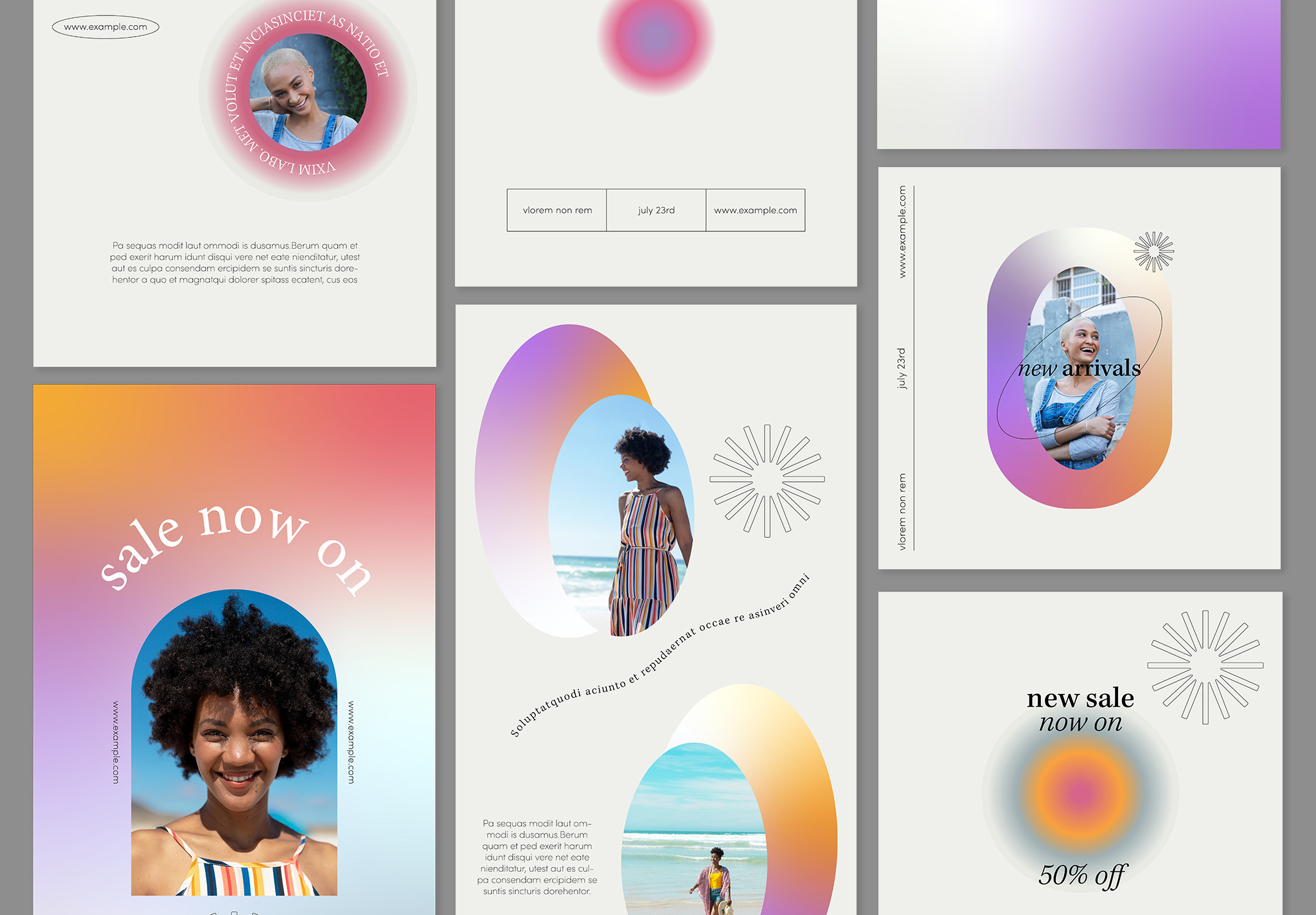 Gradient Social Media Set Layout, a Social Media Template by wavebreak ...