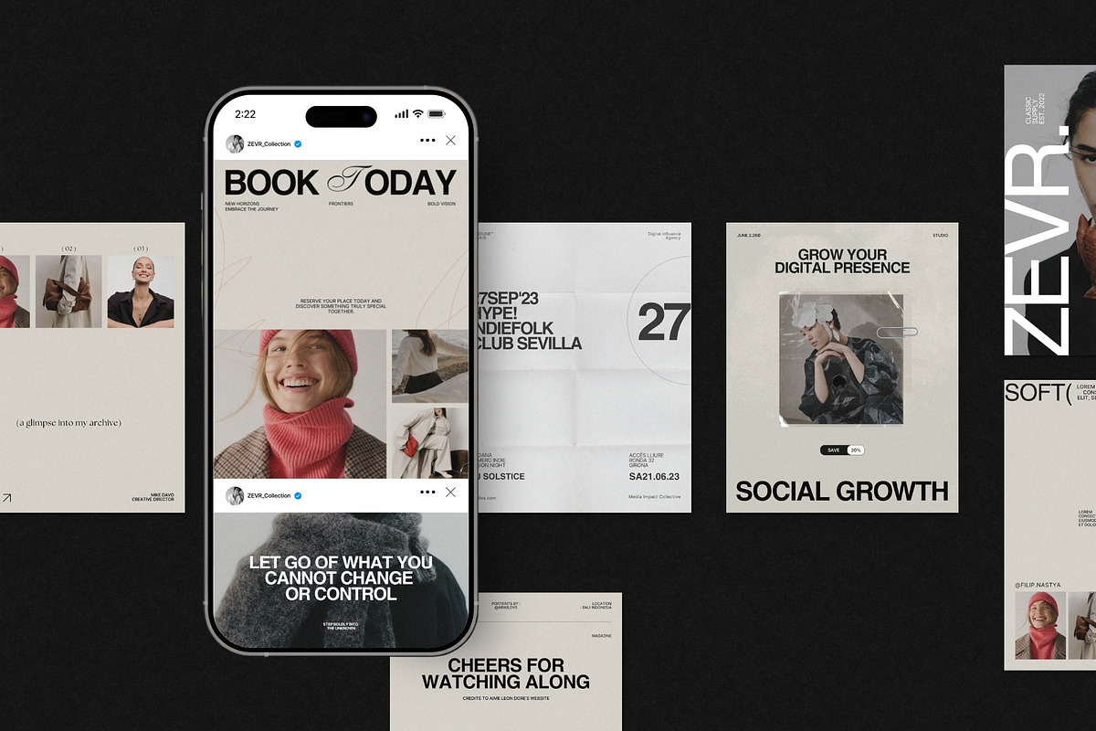 ZEVR | Instagram Post & Story (III), a Social Media Template by Crafted Pixel (Photo 1 of 10)
