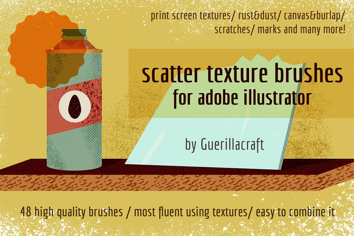 Scatter texture brushes for AI, a Brush Add-On by Guerillacraft (Photo 1 of 5)