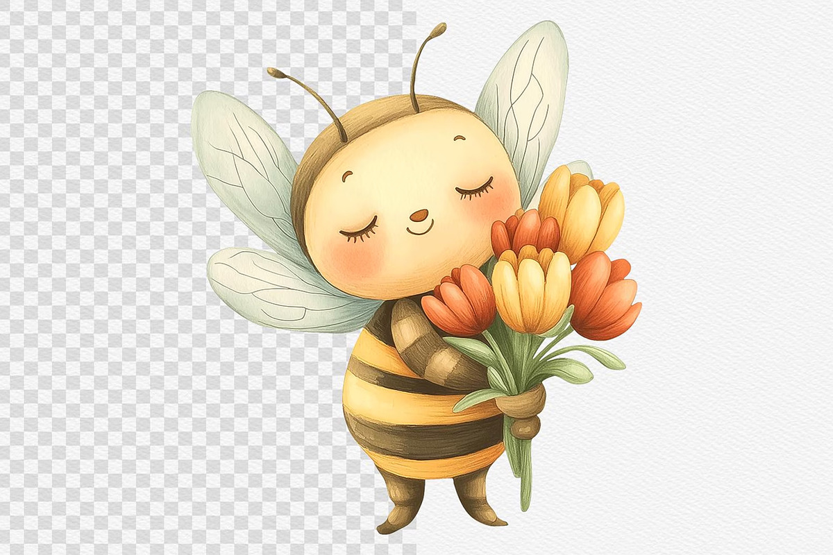 Busy Baby Bees Clipart PNG, an Animal Illustration by DesignRocket (Photo 2 of 7)