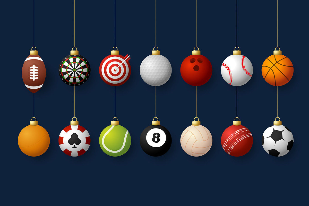 Christmas sport ball set, an Object Graphic by Lunarts Studio (Photo 5 of 6)