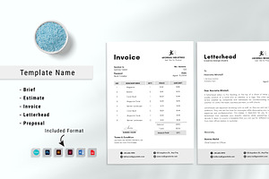 Invoice - Letterhead - Proposal, a Stationery Template by MNT-Creator