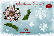 Christmas gnomes. Digital Cliparts, a Decorative Illustration by Maycat_store (Thumbnail 6 of 9)