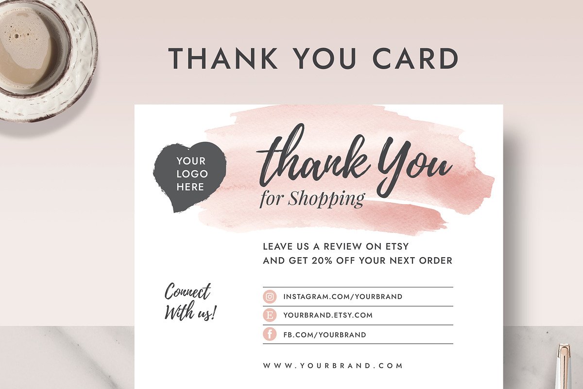 Thank You Order Card TC001, a Card Template by Draca Design Co (Photo 2 of 3)