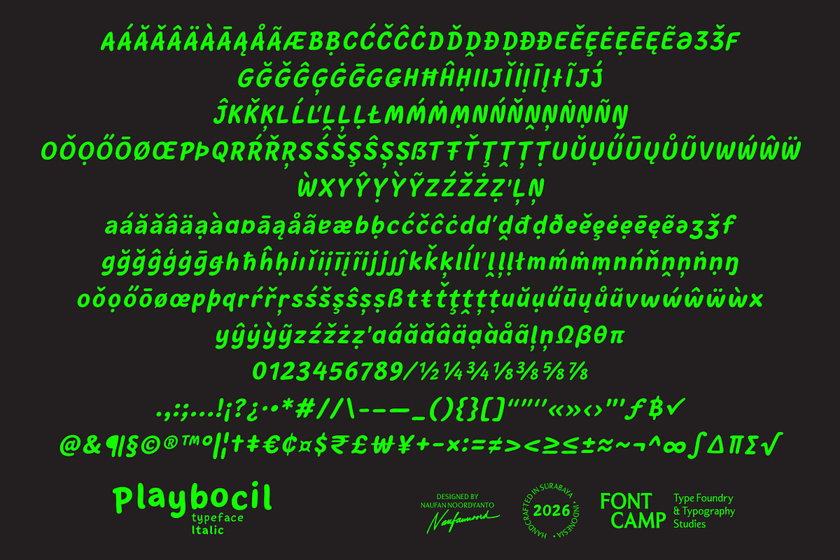 Playbocil Font, a Handwritten Font by Fontcamp Type Foundry (Photo 9 of 16)