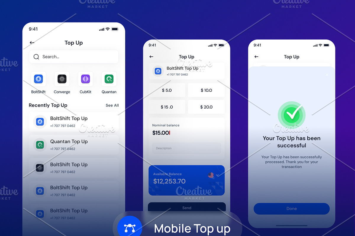 E-Wallet Mobile App UI Kit preview 7