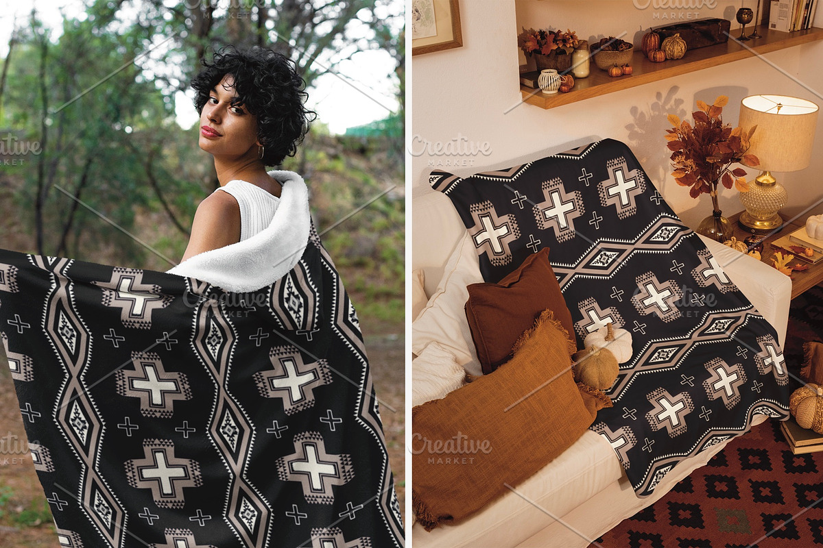 Black Gold Southwest Pattern, a Pattern Graphic by PPEthnicDecorPattern (Photo 6 of 10)
