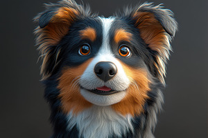 Cute black and brown dog with bright, a Photo by Tanuart