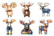 Funny Moose Sublimation Clipart, a Graphic by CitraGraphics (Thumbnail 2 of 3)