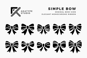 Simple Bow Icon Vector, an Icon by Akatype Studio