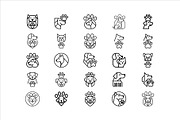 Minimal Outline Dog Logos, a Branding & Logo Template by Vectorium Studio (Thumbnail 2 of 2)