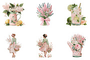 Watercolor Spring Clipart Bundle, an Illustration by CreationArt (Thumbnail 5 of 7)