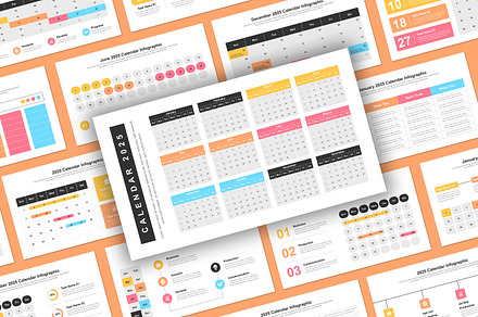 2025 Calendar Infographic Template, a Presentation Template by Mighty-Slide