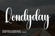 Lonelyday | Script Font, a Handwritten Font by Scratchones (Thumbnail 1 of 8)