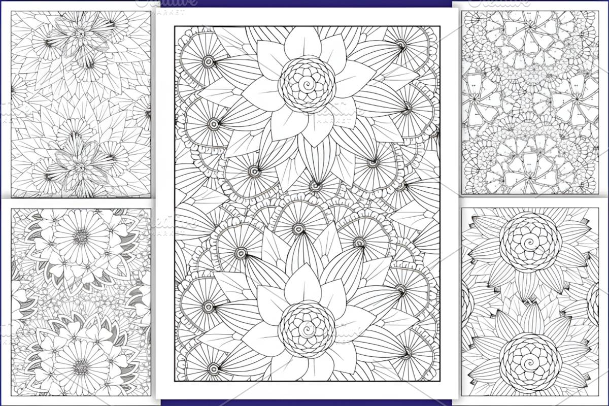 260+ Abstract Coloring Pages Bundle, a Decorative Illustration by Ink Gallery (Photo 2 of 3)