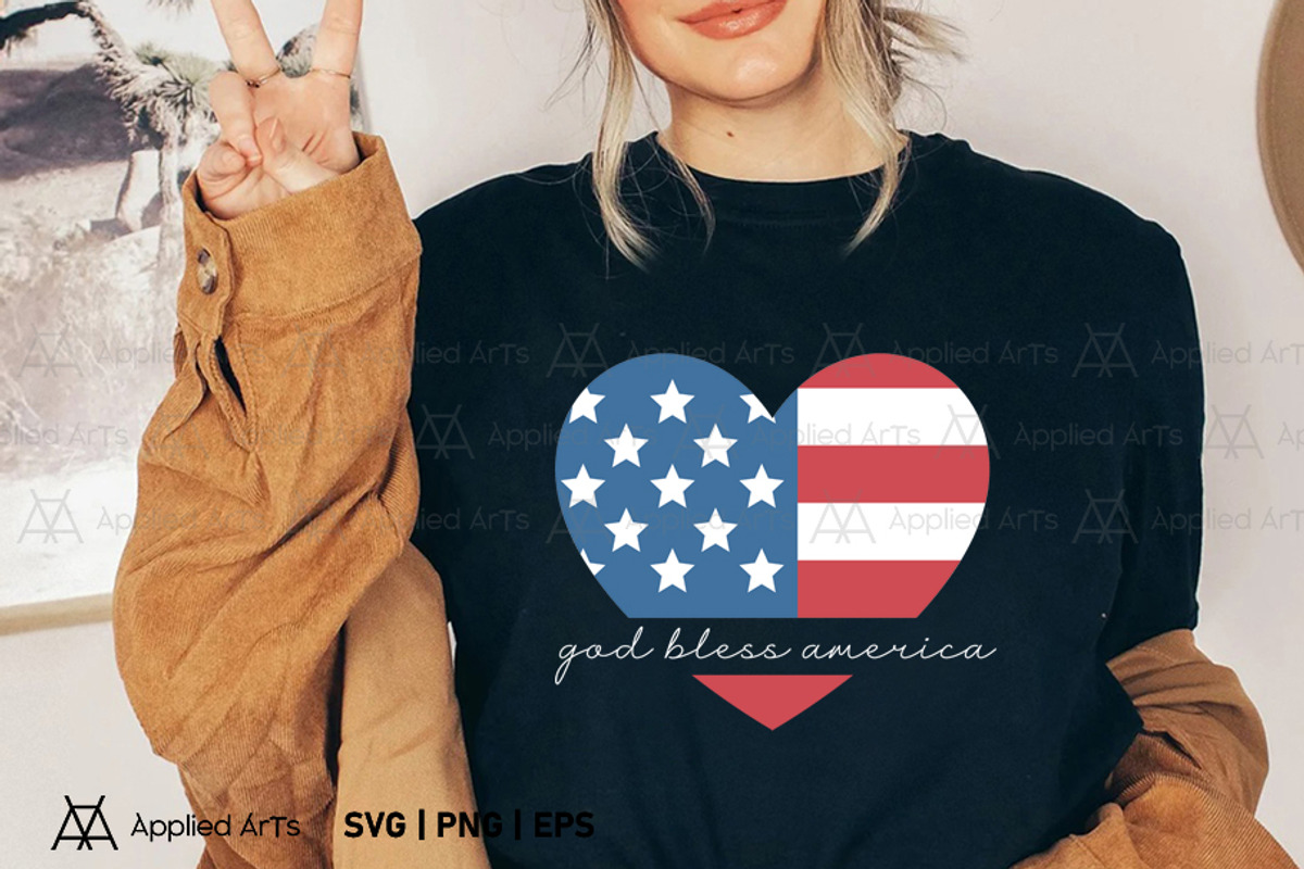 God Bless America, 4th of July SVG, an Object Graphic by Applied Arts (Photo 3 of 9)