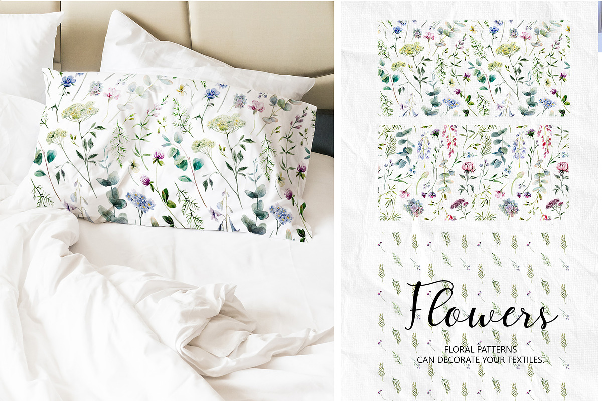 Set of watercolor flowers, a Decorative Illustration by RushkinaAntonina (Photo 5 of 11)