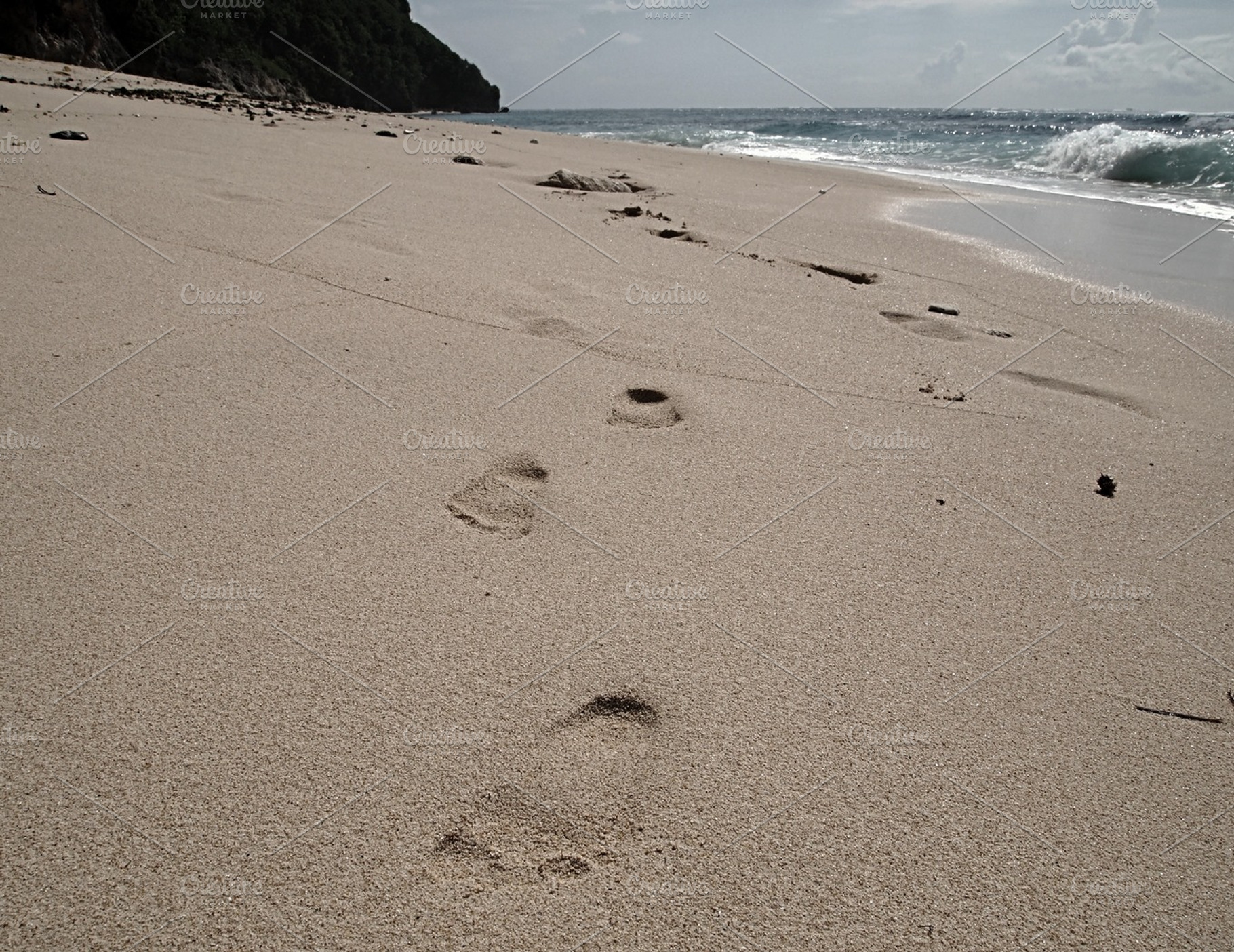 Footprints Stock Photo Containing Footprints And Beach
