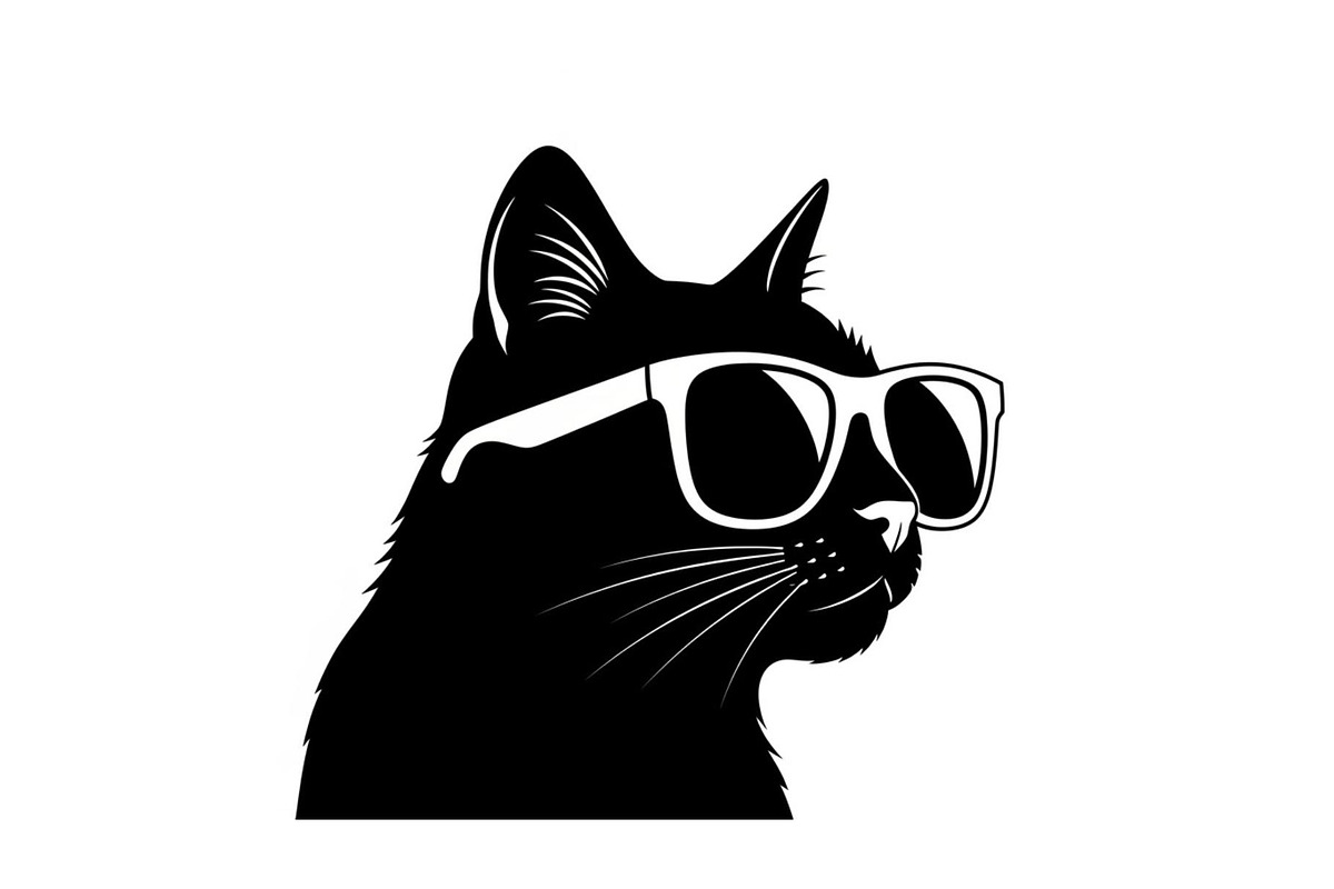 Cool Cat Silhouette Vector Bundle, an Illustration by Designs_River (Photo 34 of 51)