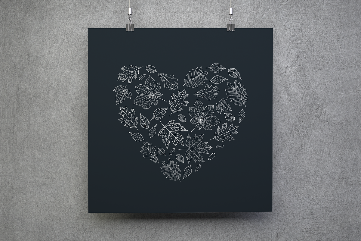 Hand drawn leaves of different trees, a Decorative Illustration by Tkoko vectors & patterns (Photo 14 of 14)