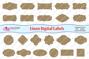 Linen Digital Labels, a Texture Graphic by PolpoDesign (Thumbnail 3 of 3)